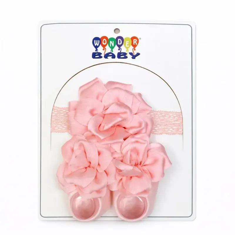 Cinta con Flor y Zapaticos para Bebés