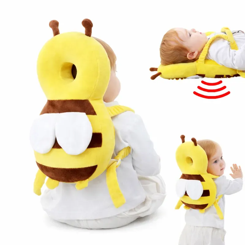 Cojín de protección para bebe forma de mochila.