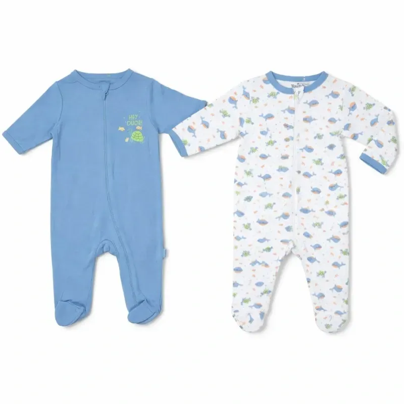 Conjunto Azul y Blanco Enterizo para Bebé