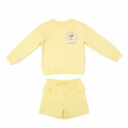 Conjunto de Enguatada y Short Amarillo