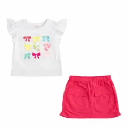 Conjunto de Pullover con Lazos y Saya 