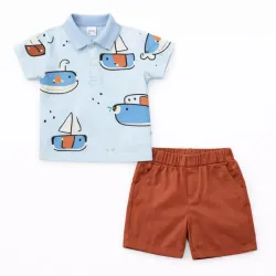 Conjunto de Pullover de barcos y Short