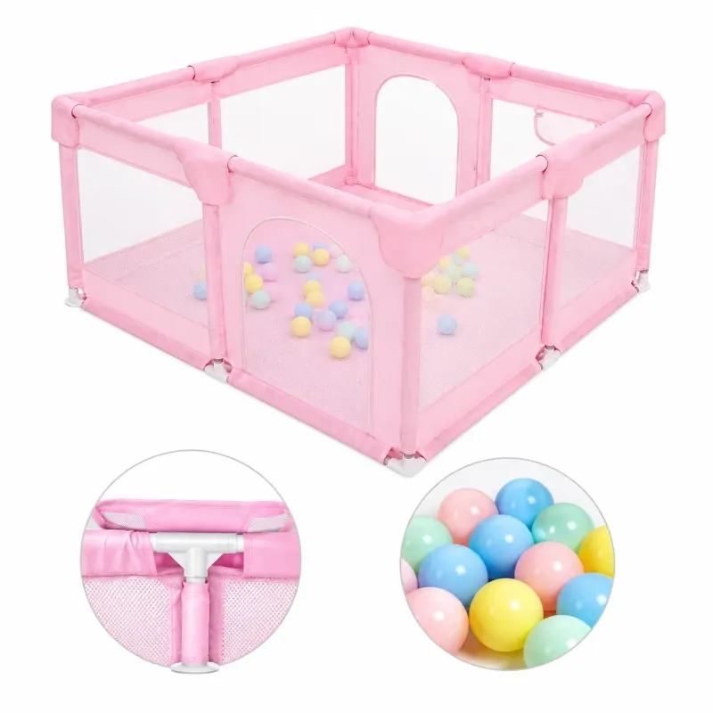 Corral con Malla Transpirable y Bolas para Juego