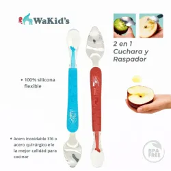 Cuchara 2 en 1 Corta frutas para Bebés