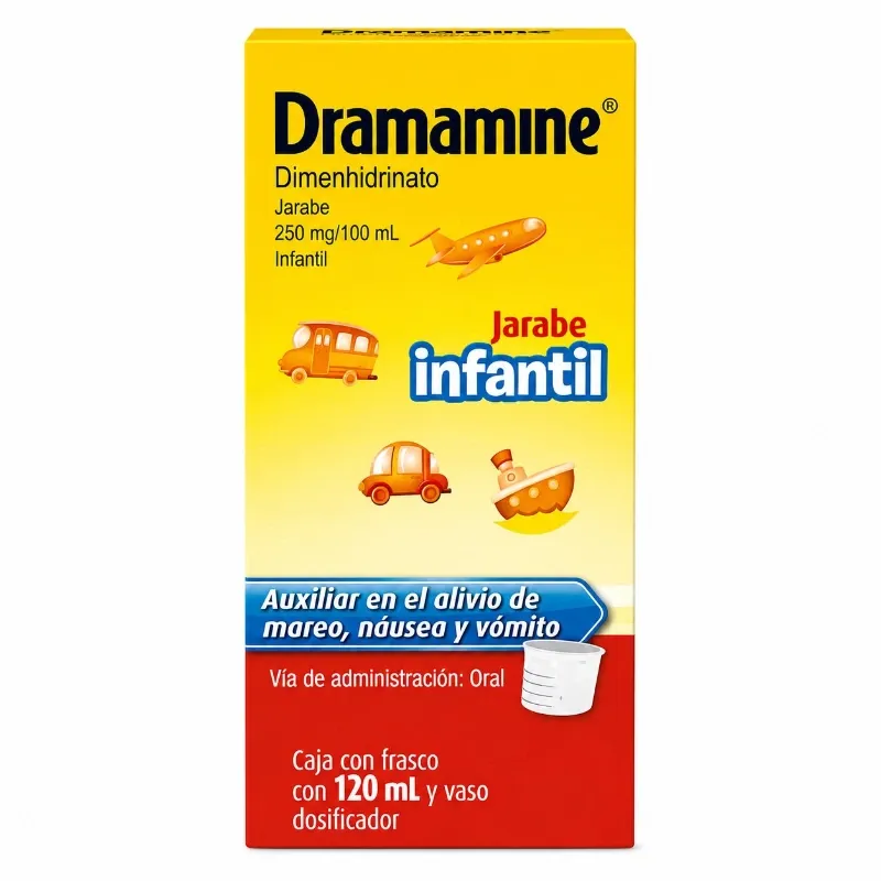 Dramamine® Dimenhidrinato Jarabe 250 mg/100 mL Infantil