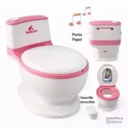 Inodoro con Sonido de Descarga Musical para Nenas
