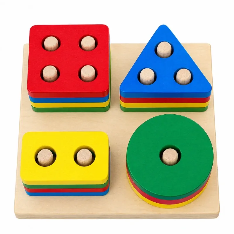 Juego Montessori de Clasificación de Formas Geométricas