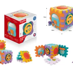 Juguete Cubo de Actividades con Musica Luces y bloque para Armar.