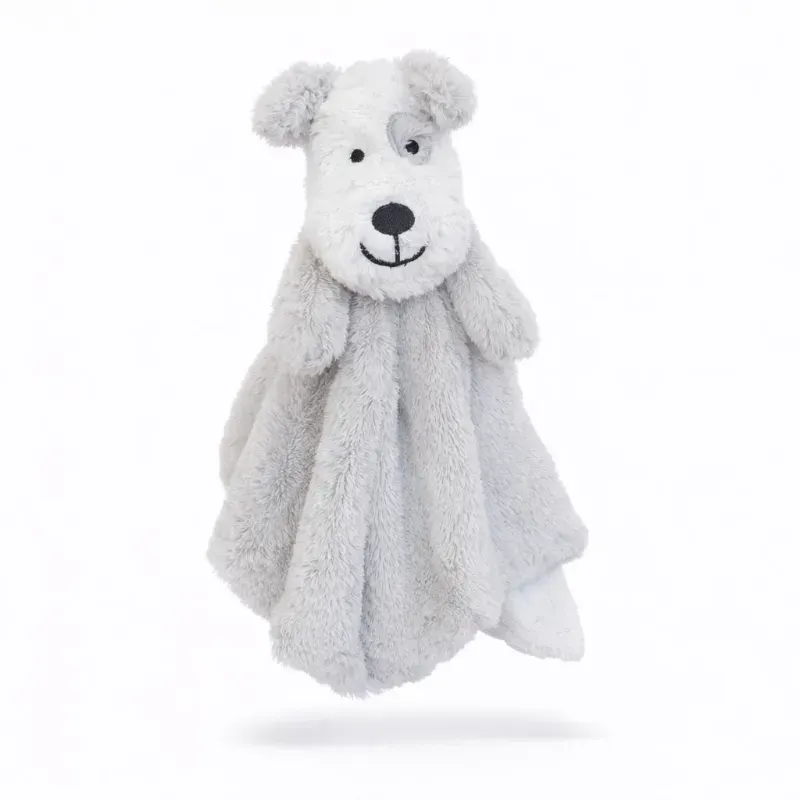 Manta de Apego Gris de Perrito para Bebé