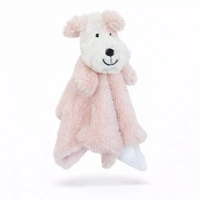 Manta de Apego Rosada de Perrito para Bebés