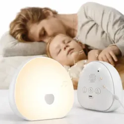 Máquina de Sonido Calmante para bebés con Control Tactil y luz para dormir.