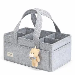Organizador para Pañales con Asa, Gris.