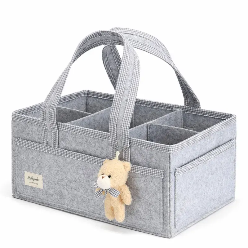 Organizador para Pañales con Asa, Gris.