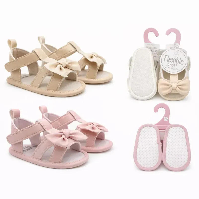 Sandalias Beige con Moño para Bebé