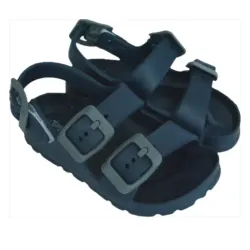 Sandalias Negras con Hebilla para Bebé