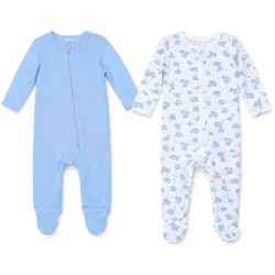 Set Azul y Blanco enterizo para Bebé