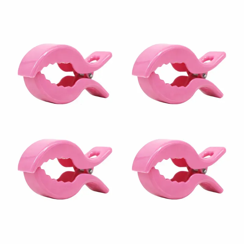 Set de 2 Pinzas Color Negro- rosa -Blaco para Coche de Bebés.