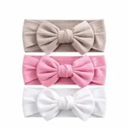 Set de 3 Cintas Para Bebés con Lazos