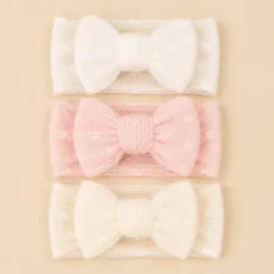 Set de 3 Cintas Para Bebés con Lazos