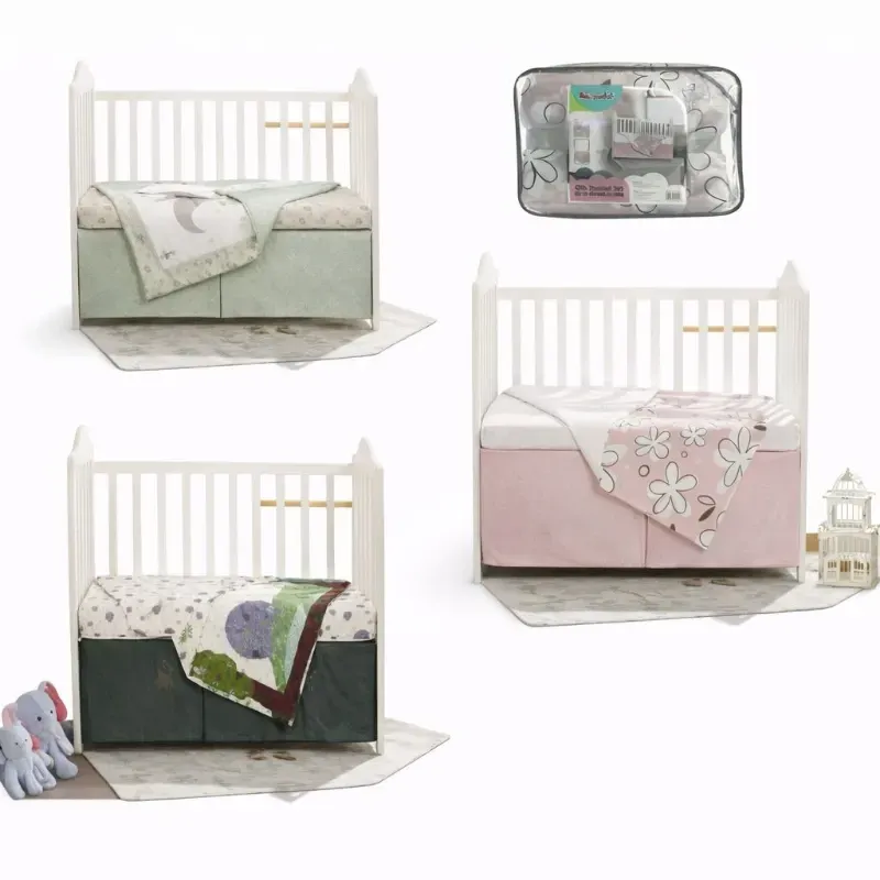 Set de 3 con Edredon + dos Sábanas para Cuna de Bebe.