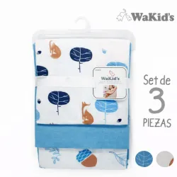 Set de 3 Pañales de Algodón para Cuna 