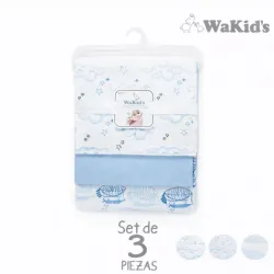 Set de 3 Pañales de Algodón para Cuna  