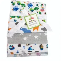 Set de 4 Pañales de Algodón para Cuna