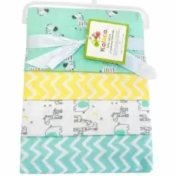 Set de 4 Pañales de Algodón para Cuna Hipoalérgico