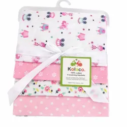Set de 4 Pañales de Algodón para Cuna 