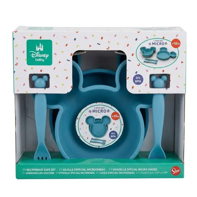 Set de Alimentación con Plato y Cubiertos Disney