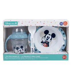 Set de Alimentación con Plato y Cubiertos y Biberon Disney