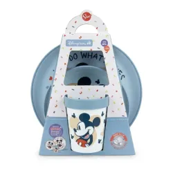 Set de Alimentacion de Platos y Vaso Mickey Mouse