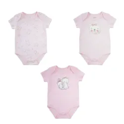 Set de Bodys con Mangas Rosa Pastel