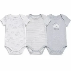 Set de Bodys Gris y Blanco