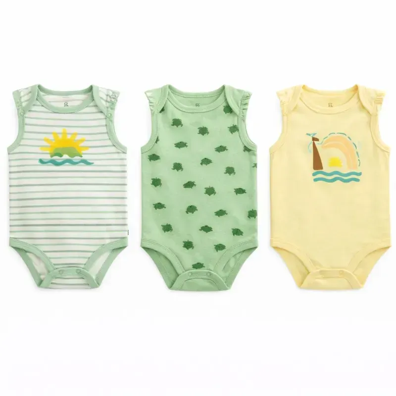 Set de Bodys Sin Mangas para Bebé