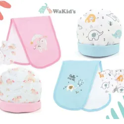 Set de Gorro, Manoplas y Babero para Buche del bebe.