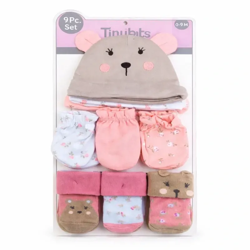 Set de Gorro, Manoplas y Medias para Bebé