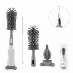 Set de Hisopo de Silicona para Biberones 3en 1 