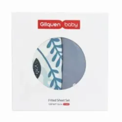 Set de Sábanas de Algodón Ajustable para Cuna de Bebé