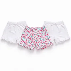 Set de Shorts Floral y Blancos