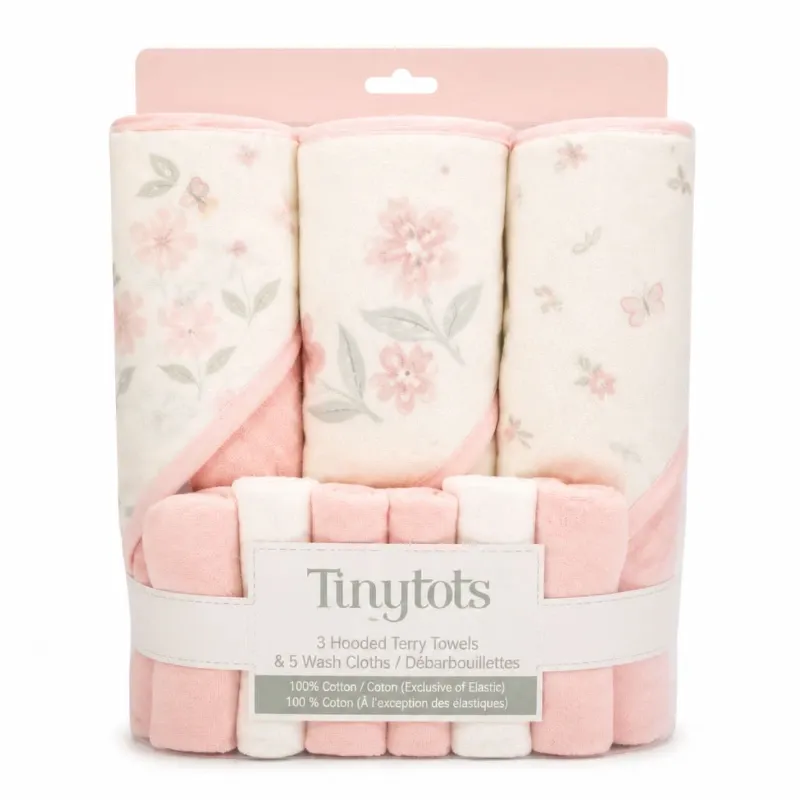 Set de Tres Toallas con Capucha + Seis Toallitas