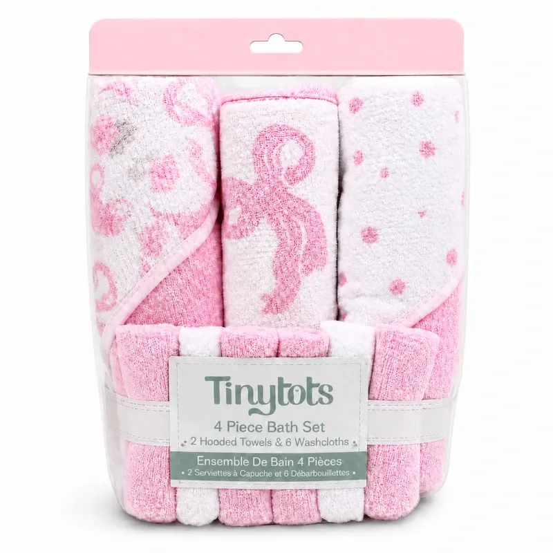 Set de Tres Toallas con Capucha + Seis Toallitas
