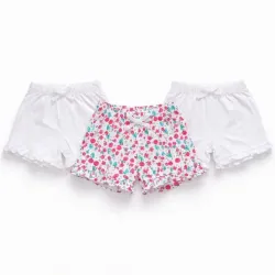 Short para bebe niña blanco