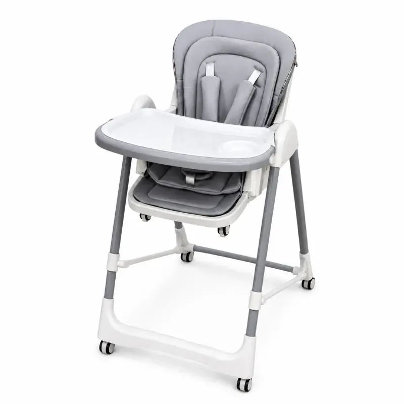 Silla Alta para Bebé 2 en 1 con Ruedas.