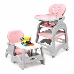 Silla de Comer 2 en 1 Rosa