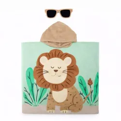 Toalla Verde con Capucha y Gafas