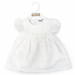 Vestido Blanco con Lazo Corte de Princesa para Niñas