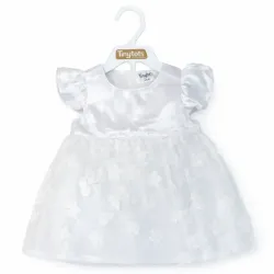Vestido Corte de Princesa para Niñas Blanco con Flores