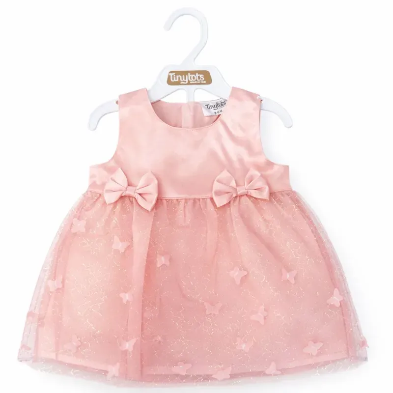 Vestido Salmon con Lazos