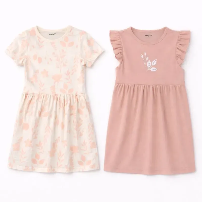 Vestidos Durazno y Crema